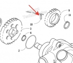 Шпонка балансира Arctic Cat 700/650/550 0829-007 0829-007