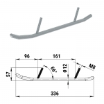 Конек лыжи 1820 BRP (без вставок) 100302T 505072428, 860200141, 860201044