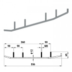 Конек лыжи 1840 Yamaha (без вставок) 100304T 8EN-F3731-01-00, 8EN-23731-00-00, 8EN-23731-01-00, 8GK-F3731-00-00, SMA-F3731-GK-00