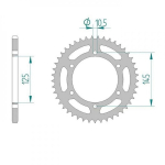 Звезда квадроцикла задняя /ведомая 43 зуба для Yamaha YFM700 /Raptor 700, YFM350 Raptor 350, YFM250, YFZ450, YFZ350 Banshee 350 5TG-25438-10-00, JTR1857.43, 12407-43 12407-43