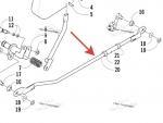 Тяга переключения КП Arctic Cat 700/650/550 1502-200 1502-200