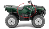 Облицовка правая зеленая Yamaha Grizzly 700/550 1HP-F1721-00-00 1HP-F1721-00-00