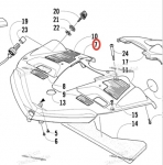 Передняя панель снегохода под приборную панель снегохода Arctic Cat 2718-421/2718-831 2718-831