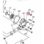 Прокладка водяного насоса и термостата Yamaha Grizzly 700 /Kodiak 700 /Wolverine 700 2016+ 2MB-E2435-00-00 2MB-E2435-00-00