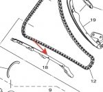 Успокоитель цепи ГРМ Yamaha Grizzly / Kodiak / Wolverine 700 16+ 2MB-E2251-00-00 2MB-E2251-00-00