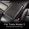 Наклейка под карбон на подлокотник Tesla Model 3 3-0085C