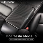 Наклейка под карбон на подлокотник Tesla Model 3 3-0085C