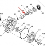 Уплотнительное кольцо хвостовика редуктора Can-Am G2 Outlander /Renegade /Defender /Traxter 2015+ 705502065 32-1813