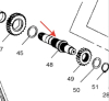 Вал КП на заднюю передачу Polaris Widetrak LX 1998+ 3233514 3233514