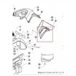 Облицовка бака левая нижняя Arctic Cat XC 450 EFI 3306-548 3306-548