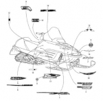 Комплект наклеек KIT-DECAL HOOD 415128409