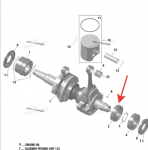 Подшипник коленвала Skidoo 850 Etec 420832178