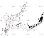 накладка пластиковая на раму (капот). 4506-786