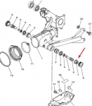 Гайка крепления задняя квадроцикла Yamaha Grizzly 600 Big Bear 4WV-22143-00-00  4WV-22143-00-00