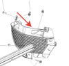 Передняя рещетка снегохода SkiDoo/Lynx 502007140 502007140