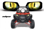 Наклейки на фары Polaris RZR 1000 AMR Racing Eclipse Yellow Nightmare 564561118-EY  564561118-N