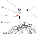 Пружинка болта спуска воздуха на двигателе Polaris RZR / Sportsman / Ranger 800/700 7042203 7043880 7043880