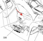 Наклейка мотора левая квадроцикла BRP 500 704902098  704902098