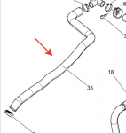 Патрубок системы охлаждения квадроцикла BRP Commander Maverick 709200382  709200382