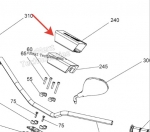 Накладка на подушку руля квадроцикла BRP XMR Liquid Gold   709402112  709402112