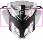 Дефлекторы стекла для снегохода Ski-Doo с платформой REV-XM / REV-XS под стекло 860200928 и зеркала 860200694 /60200912