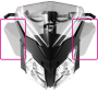 Дефлекторы стекла для снегохода Ski-Doo с платформой REV-XM / REV-XS под стекло 860200928 и зеркала 860200694 /60200912