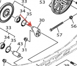 Крепление ролика подвески снегохода Yamaha Viper 8JP-G7419-10-00 8JP-G7419-10-00