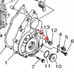 Крышка левой половинки двигателя Yamaha Grizzly/Raptor/Viking 700/550 90340-14016-00 90340-14016-00