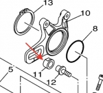 Втулка крепления заднего суппорта Yamaha Raptor 700/YFZ450 90387-16014-00 90387-16014-00