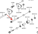 Болт рычага Kawasaki KVF 750/650 BOLT,FLANGED,10X105 92150-1624 92150-1624