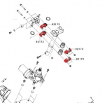 Втулка рулевая Kawasaki KVF 750/650 с усилителем руля 92173-0746