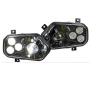 Фары головного света светодиодные черные Kemimoto (Комплект) для Polaris Sportsman RZR 800S 900 2411593 2411854, 2411594, 2411855, 2410616, 2410615, 2411492, 2411493 lens-rzr900