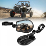 Зеркала боковые металл для Polaris RZR, CanAm, Yamaha, Arctic Cat Kemi Moto B0106-09001BK B0106-09001BK