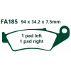 Тормозные колодки квадроцикла Honda TRX 700/450 MT FA185 FA185
