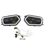 Фары головного света светодиодные Kemimoto (Комплект) ангельские глазки  для Polaris Sportsman RZR 800S 900 2411593 2411854, 2411594, 2411855, 2410616, 2410615, 2411492, 2411493 lens-rzr900 