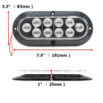 Стоп сигнал универсальный светодиодный для квадроцикла /на кофр 12V 10 диодов TL099CA TL099CA