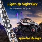 Спиральный флагшток 90см 3FT светодиодный с поворотником для UTV /квадроцикла /снегохода /багги Rider Lab ZS81913 ZS81913